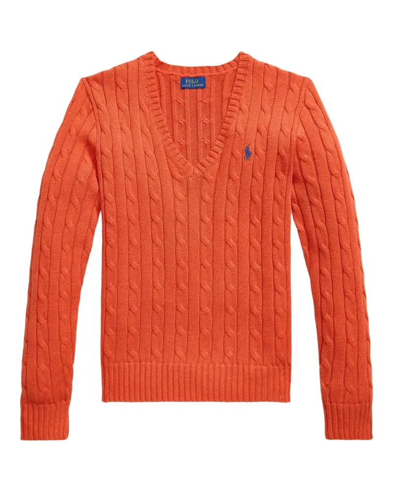 Ralph Lauren Pullover mit Zopfmuster - Orange Orange
