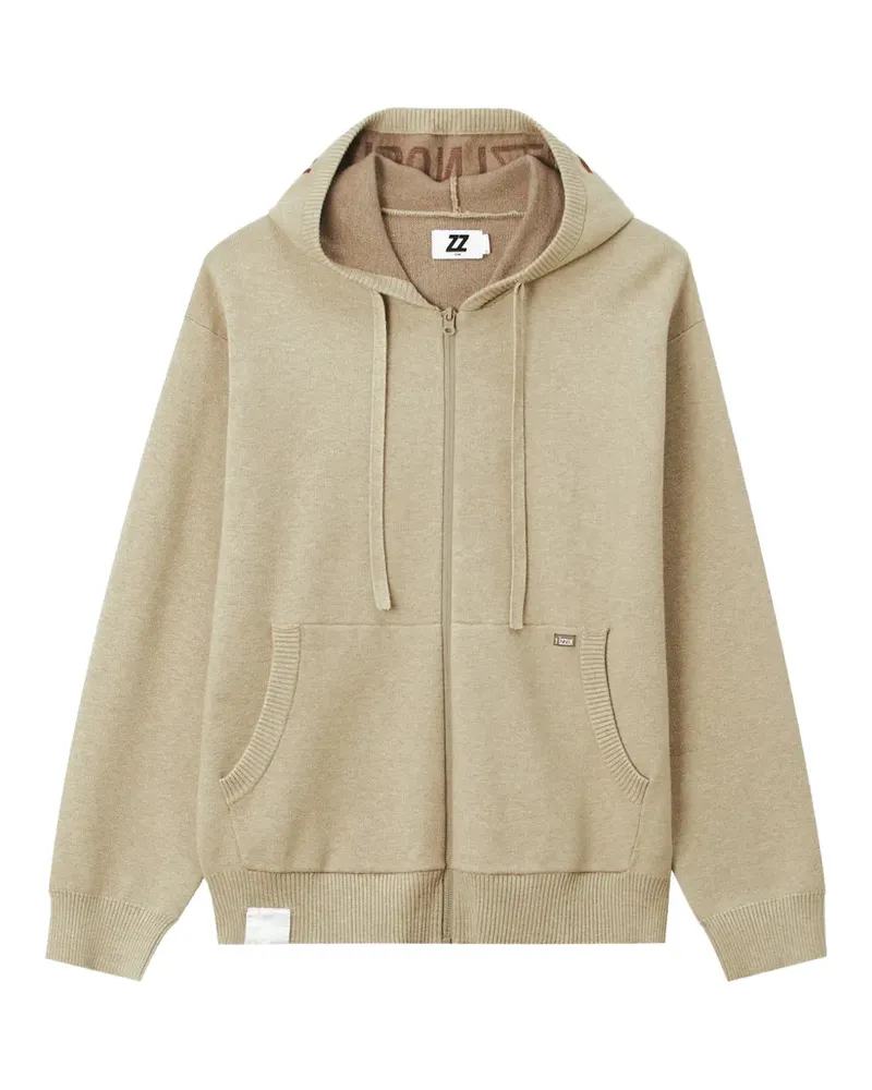 Izzue Kapuzenjacke mit Logo-Print - Nude Nude