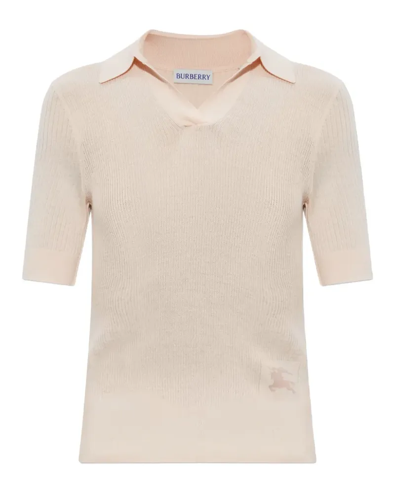 Burberry ribbed Knight-motif T-shirt - Rosa Rosa
