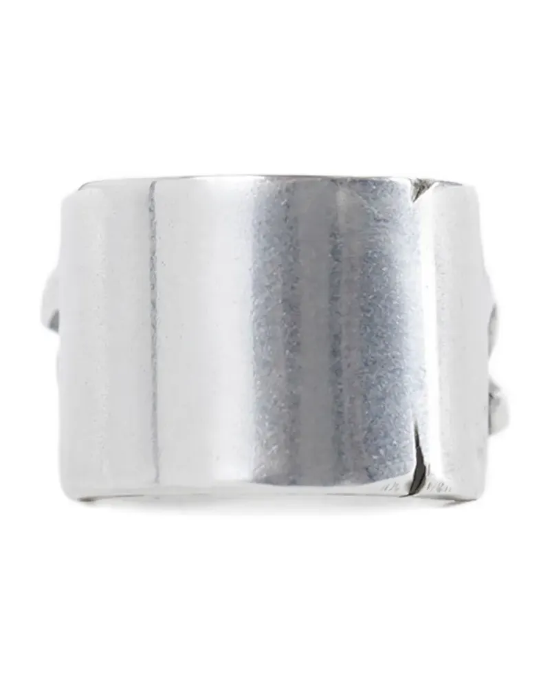 Ann Demeulemeester Ire Ring mit Zitat - Silber Silber