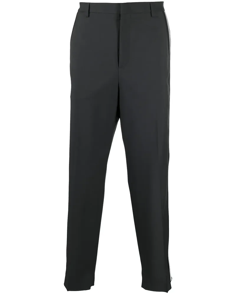 Valentino Garavani Weite Hose mit Seitenstreifen - Grau Grau