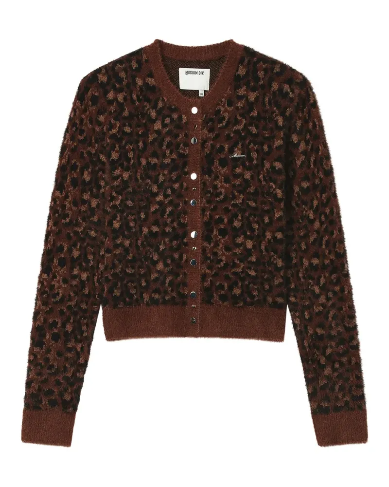 Musium Div. Cardigan mit Leopardenprint - Braun Braun