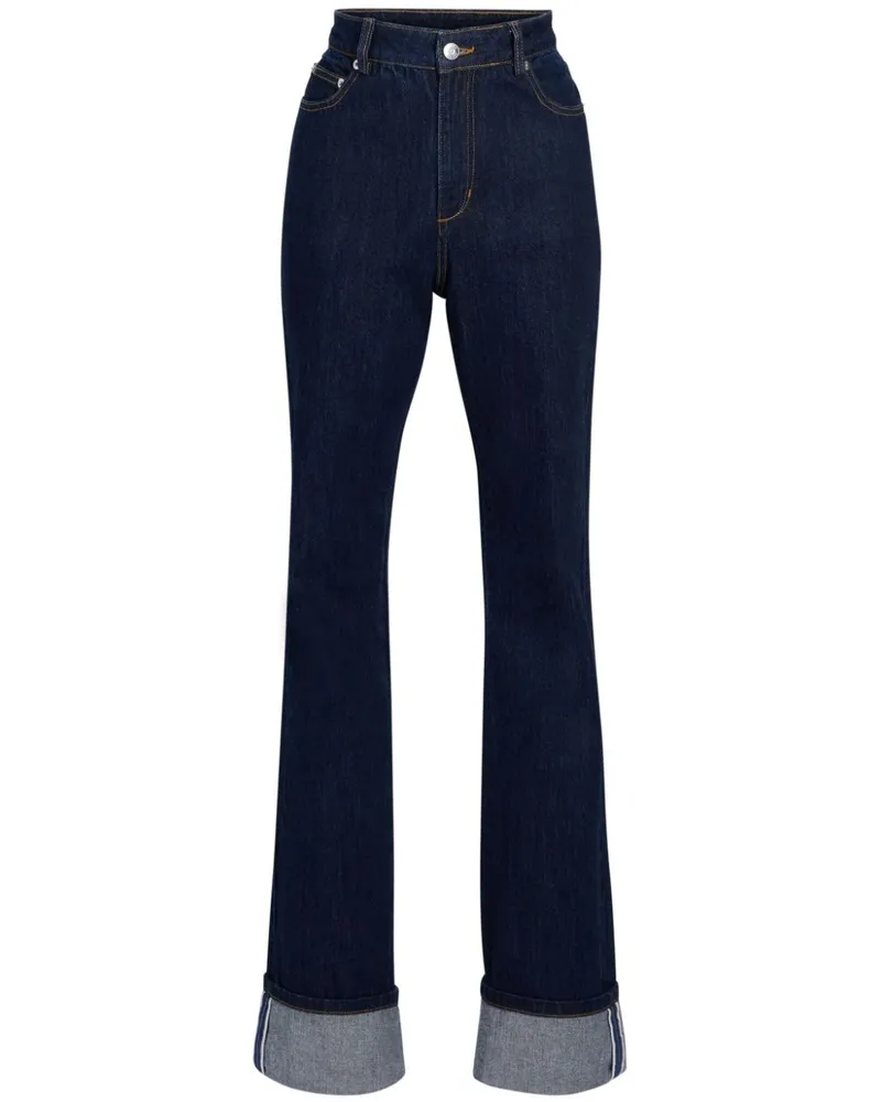 SER.O.YA Ashton Schlagjeans mit hohem Bund - Blau Blau