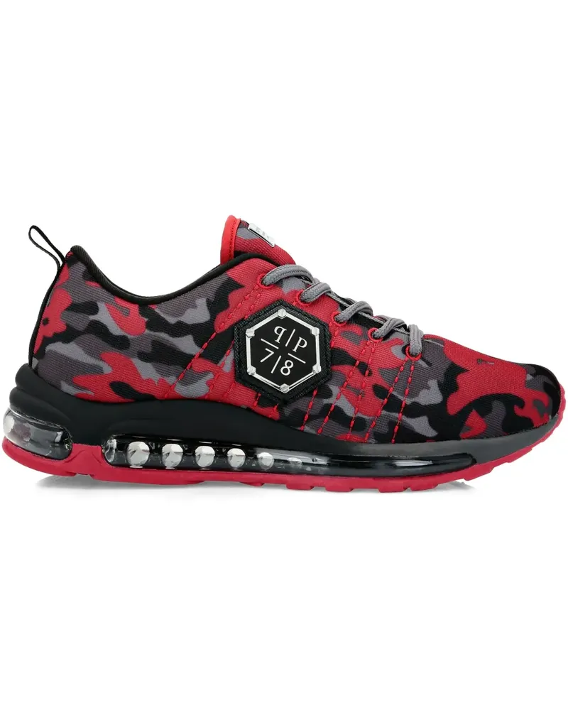 Philipp Plein Runner Sneakers mit Camouflage - Rot Rot