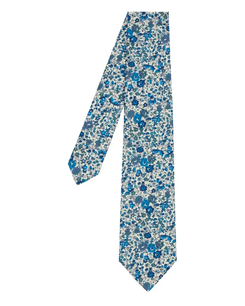Paul Smith Krawatte mit Blumen-Print - Blau Blau