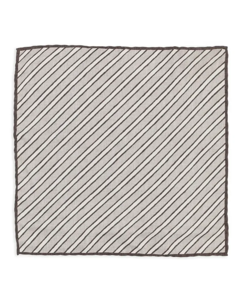 Brunello Cucinelli Gestreifter Schal - Nude Nude