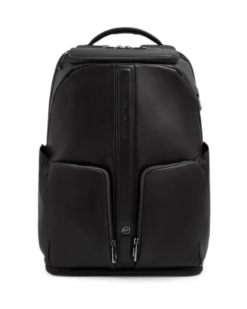 Piquadro Rucksack aus Leder - Schwarz Schwarz