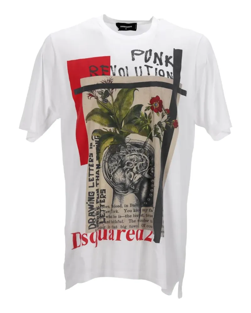 Dsquared2 graphic-print cotton T-shirt - Weiß Weiß