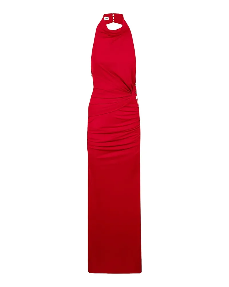 ANDAMANE ruched halterneck maxi dress - Rot Rot