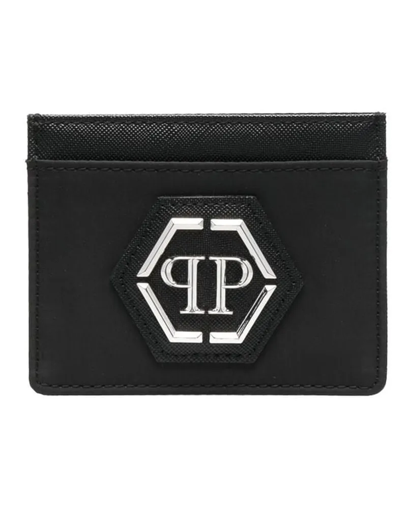 Philipp Plein Kartenetui mit Logo-Schild - Schwarz Schwarz