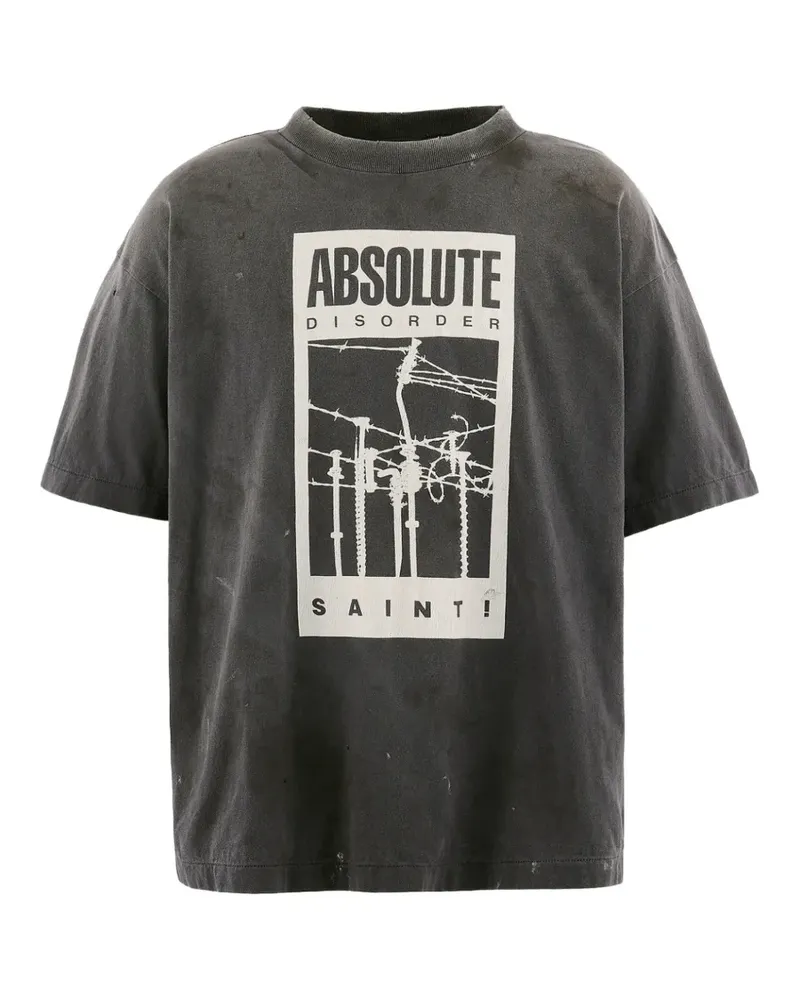 SAINT MXXXXXX x Kosuke Kawamura graphic-print T-shirt - Schwarz Schwarz