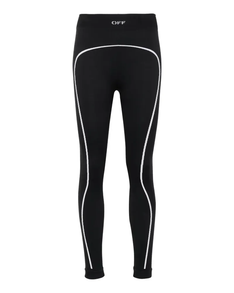 OFF-WHITE Leggings mit Logo-Print - Schwarz Schwarz