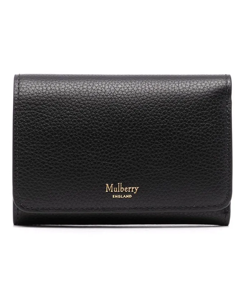 Mulberry Kleines Portemonnaie mit Klappe Schwarz