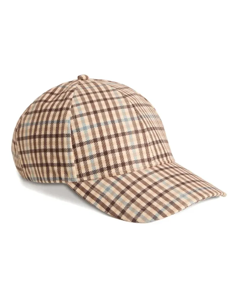 Woolrich Karierte Baseballkappe - Nude Nude