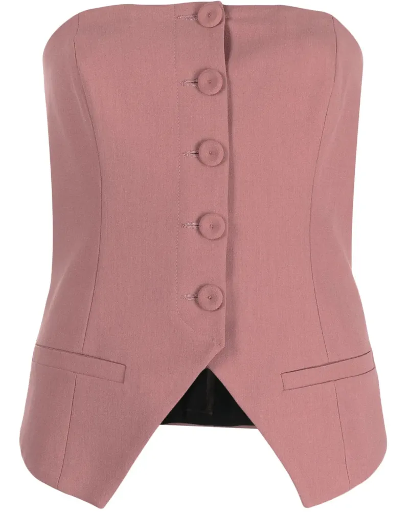 Erika Cavallini Schmale Weste im Bandeau-Style - Rosa Rosa