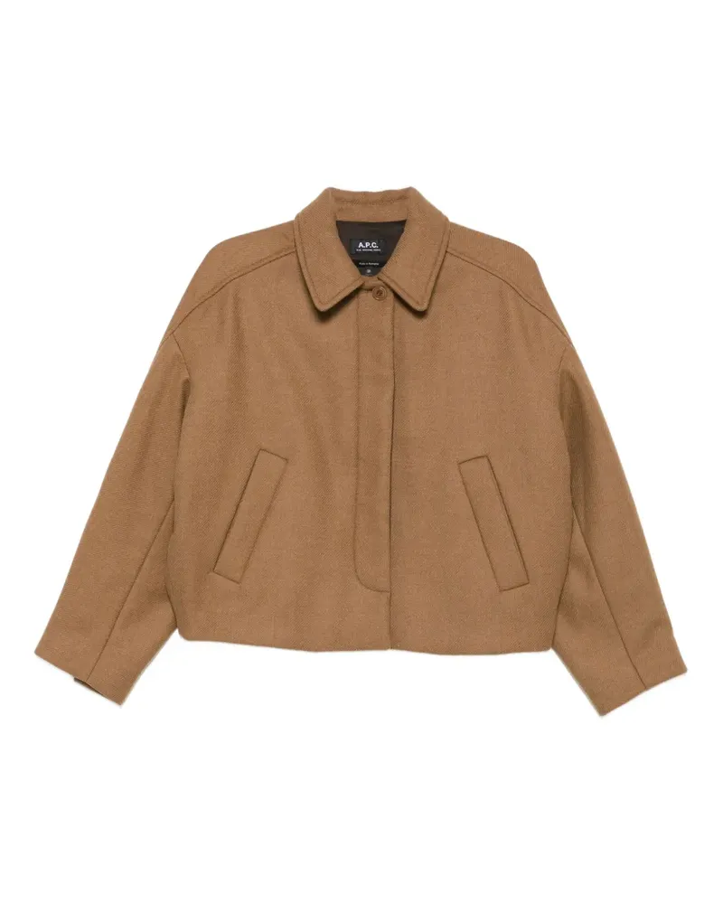 A.P.C. Jacke mit aufgesetzten Taschen - Braun Braun
