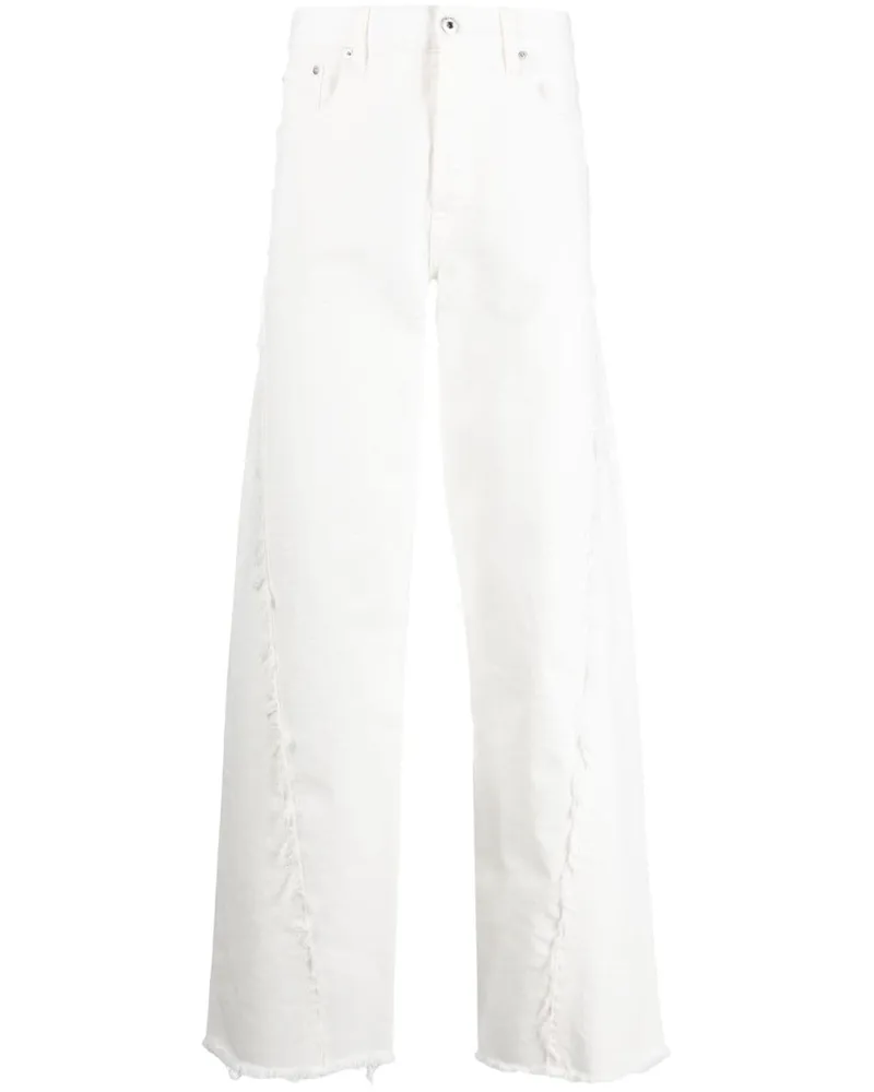 Lanvin Weite Jeans in Distressed-Optik - Weiß Weiß
