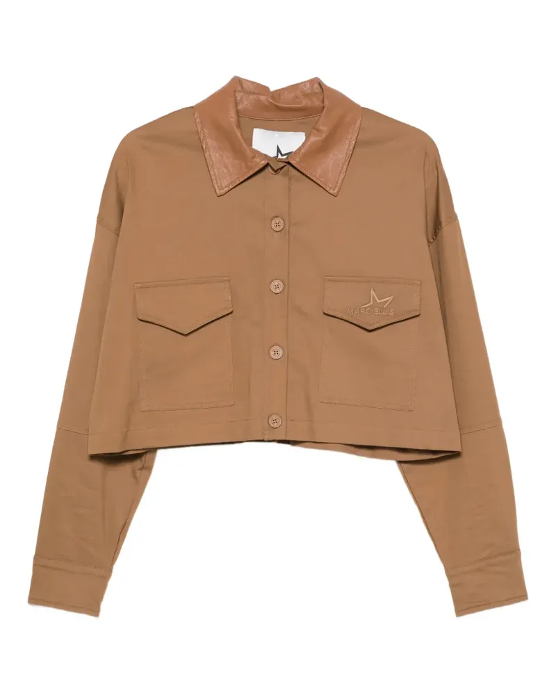 MARC ELLIS Jacke mit Kontrastkragen - Braun Braun