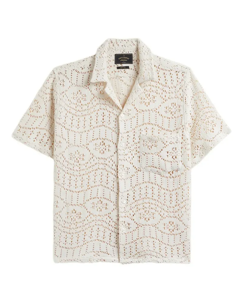 Portuguese Flannel Eye crochet-knit short-sleeve shirt - Nude Nude