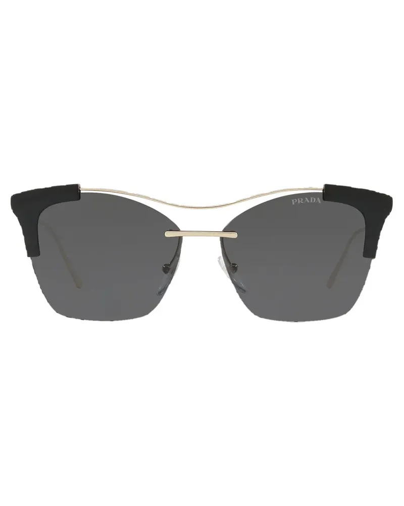 Prada Eckige Oversized-Sonnenbrille - Schwarz Schwarz