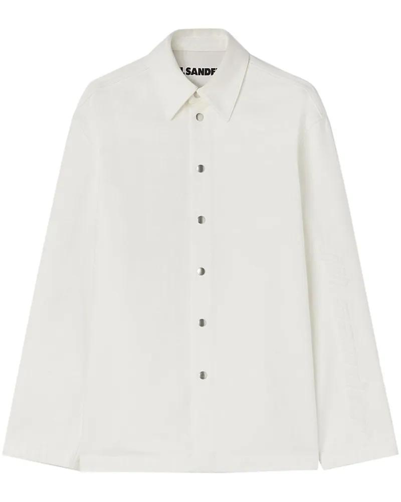 Jil Sander Hemd mit Logo-Prägung - Weiß Weiß