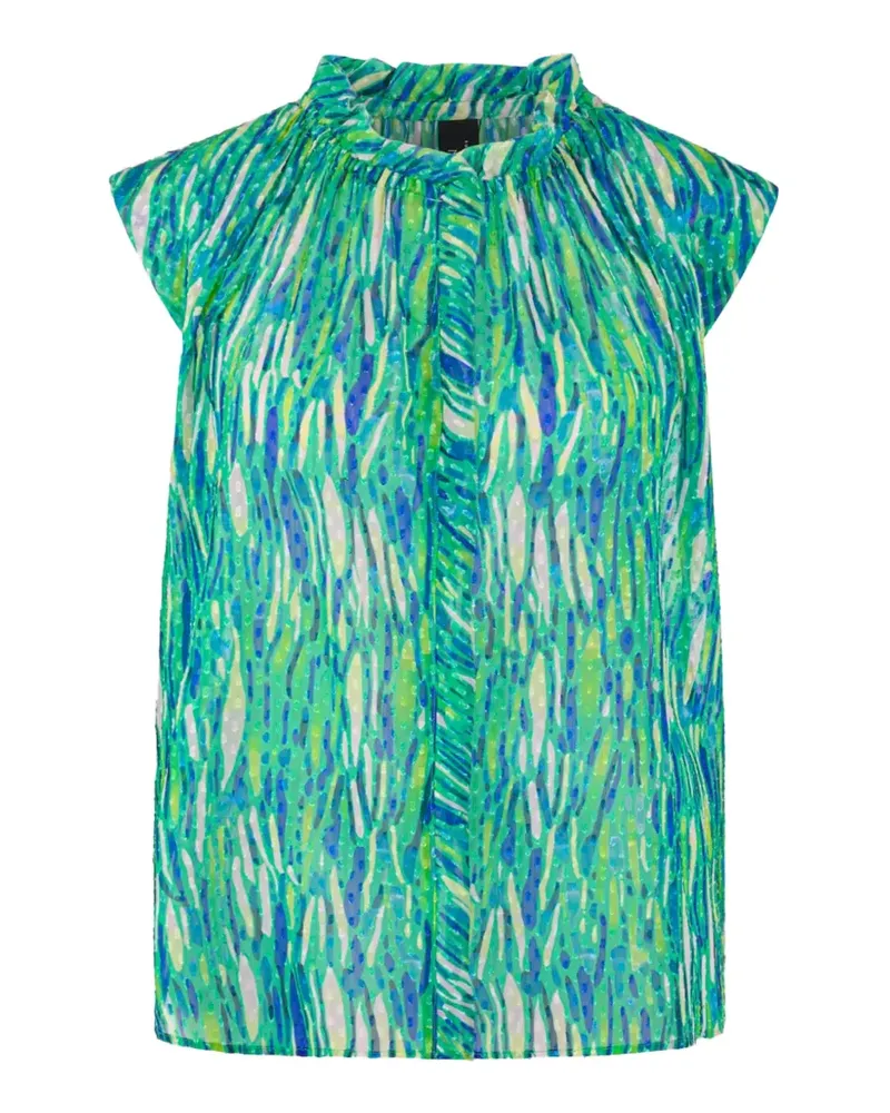 Marc Cain ruffled printed top - Grün Grün