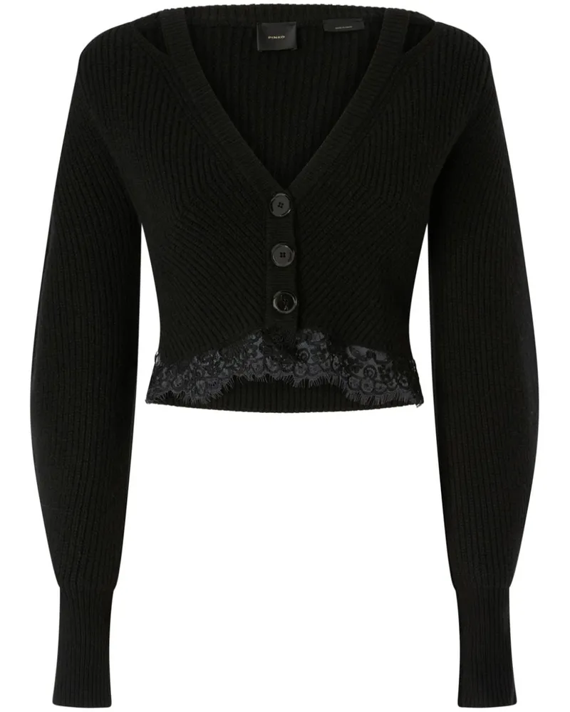 Pinko Cardigan mit V-Ausschnitt - Schwarz Schwarz