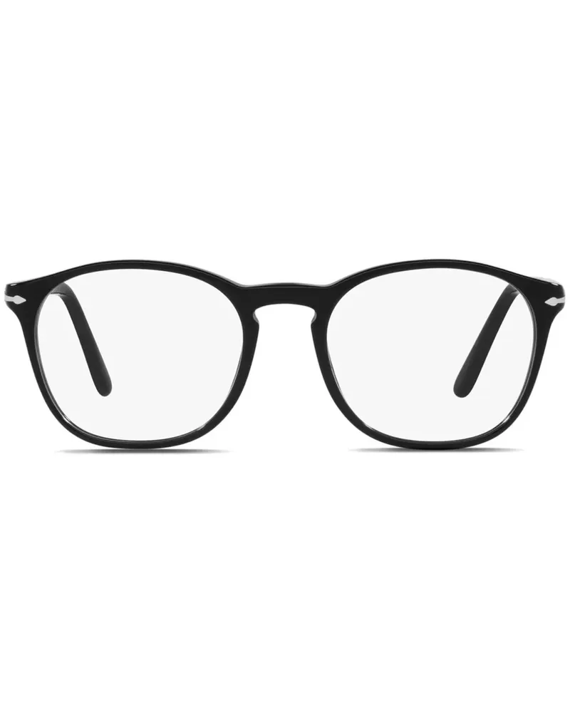 Persol Brille mit eckigem Gestell - Schwarz Schwarz
