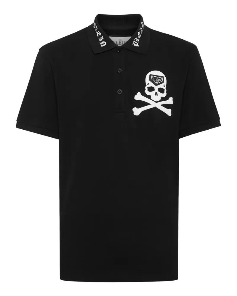 Philipp Plein Skull & Bones Poloshirt - Schwarz Schwarz