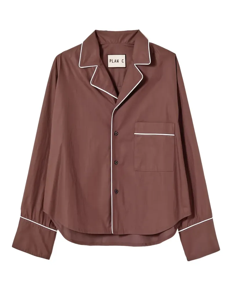 PLAN C Langärmeliges Hemd - Braun Braun