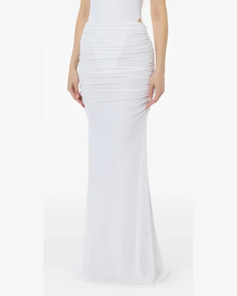 Elisabetta Franchi draped detail maxi skirt - Weiß Weiß