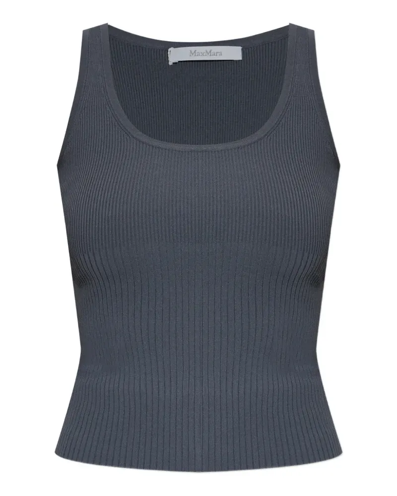 Max Mara Geripptes Top - Grau Grau