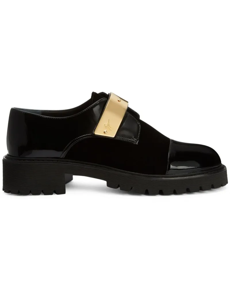 Giuseppe Zanotti Metallische Abigail Loafer Schwarz