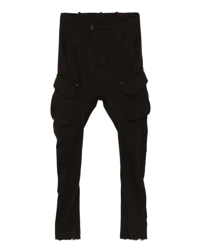Masnada Cargohose mit geradem Bein - Schwarz Schwarz