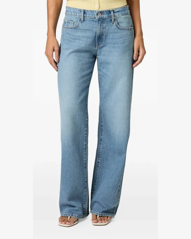 Paige Ausgeblichene Dana Straight-Leg-Jeans - Blau Blau