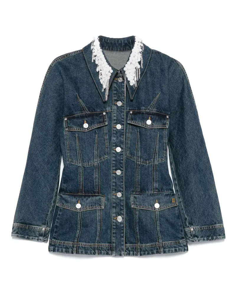 Givenchy Jacke mit Kristallen und Perlen - Blau Blau