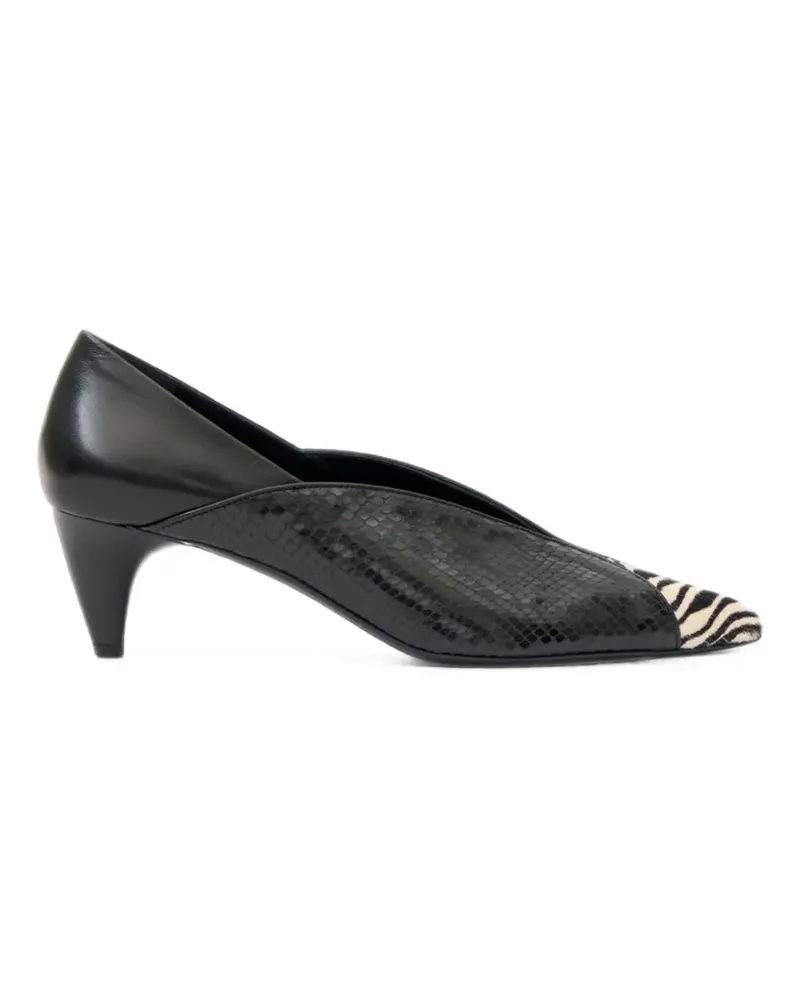 Isabel Marant Ilou python leather kitten heel pumps - Schwarz Schwarz