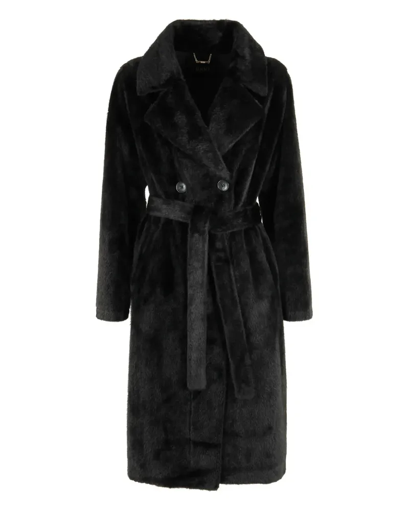 Seventy double-breasted belted coat - Schwarz Schwarz