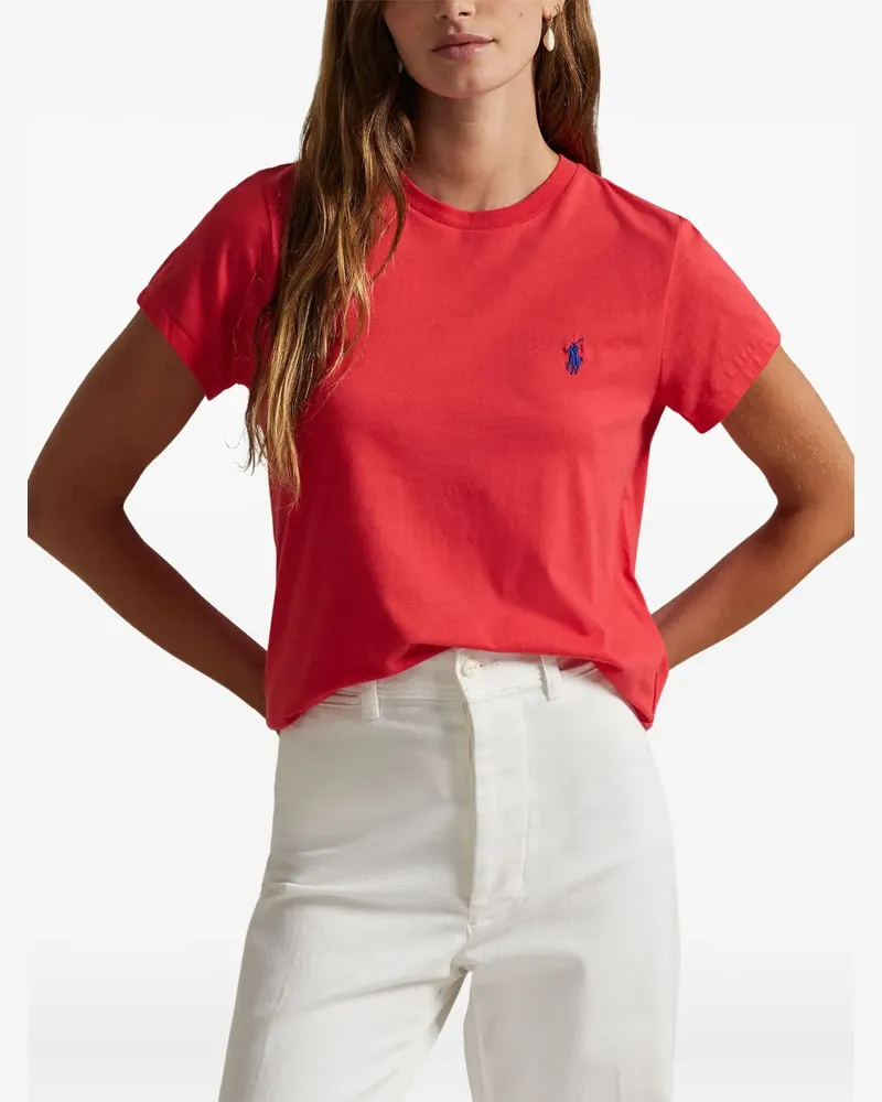Ralph Lauren Besticktes T-Shirt - Rot Rot
