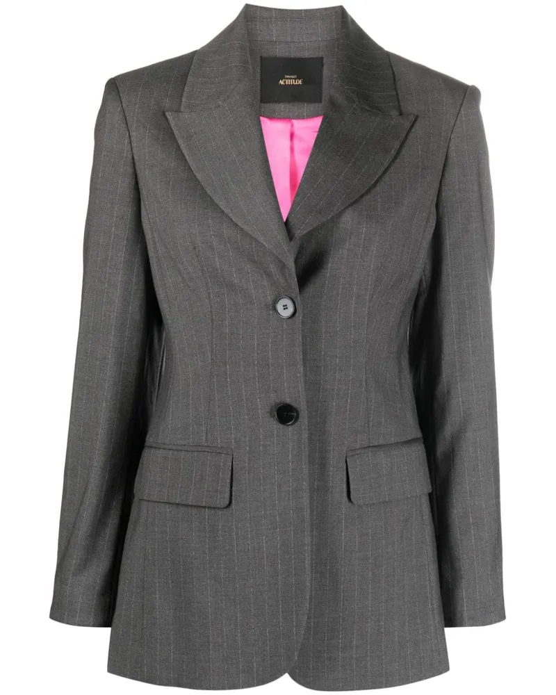 Twin-Set Blazer mit Nadelstreifen Grau