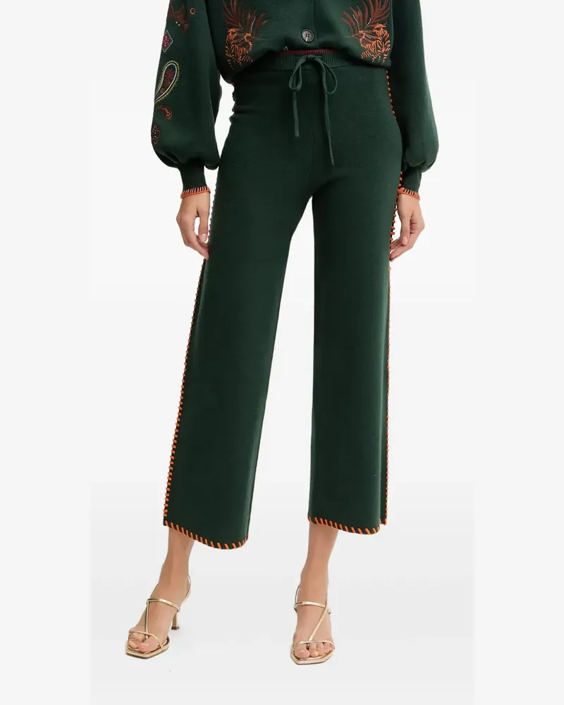 Never Fully Dressed stitch-detail trousers - Grün Grün