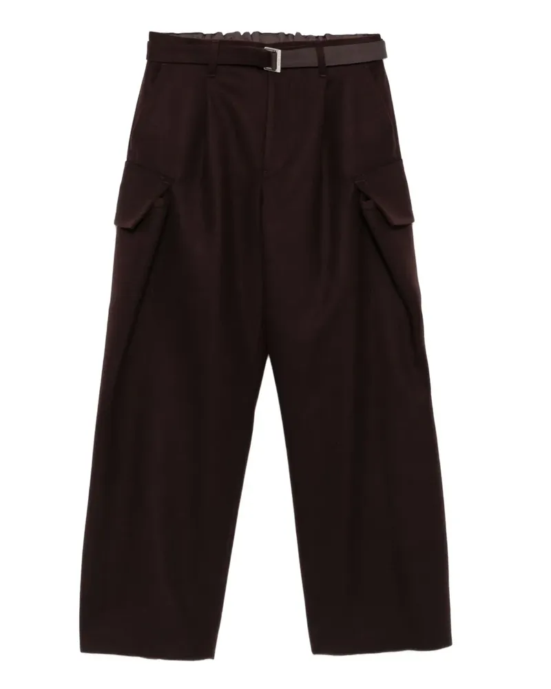 Sacai Cargohose mit Gürtel - Braun Braun