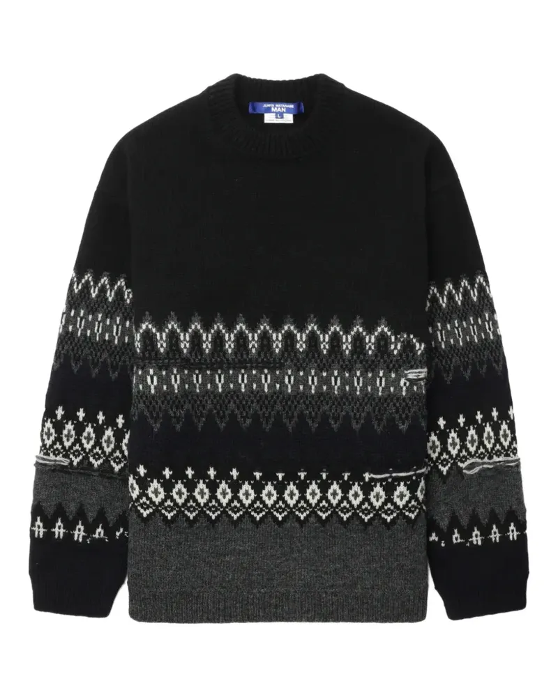 Junya Watanabe Gemusterter Pullover - Schwarz Schwarz