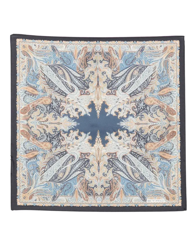 Etro Schal mit Paisleymuster - Blau Blau