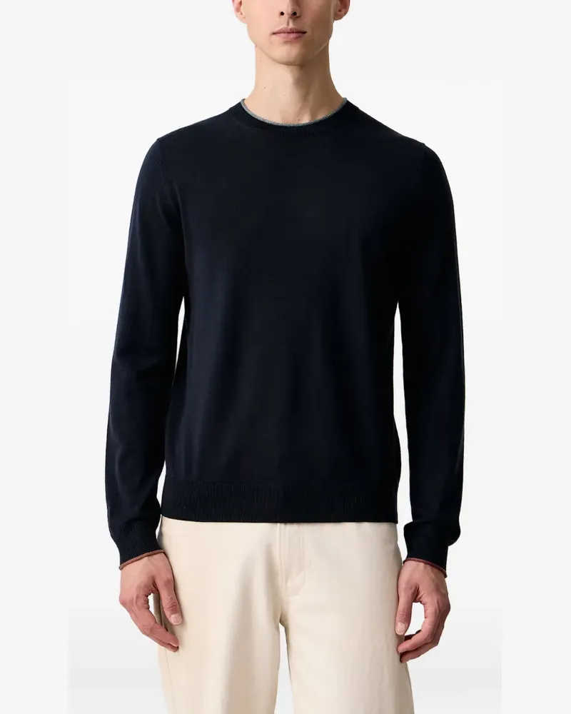 Paul Smith contrast-trim sweater - Blau Blau