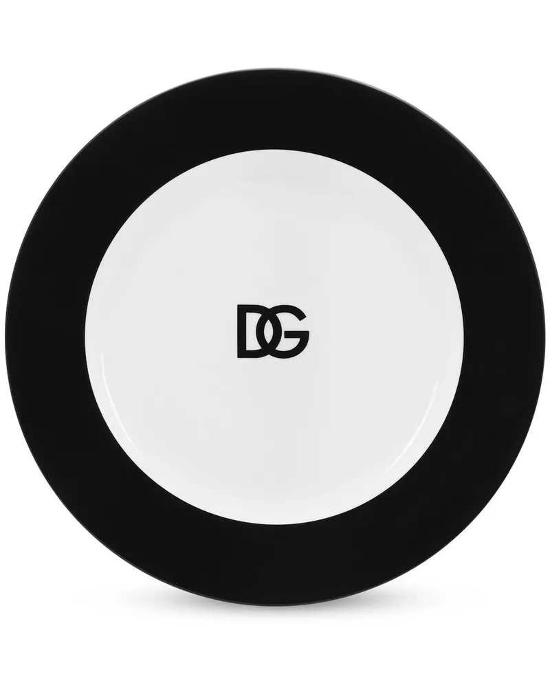 Dolce & Gabbana Platzteller mit Logo-Print - Weiß Weiß