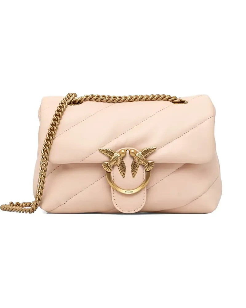 Pinko Kleine Love Schultertasche mit Zickzackmuster - Rosa Rosa