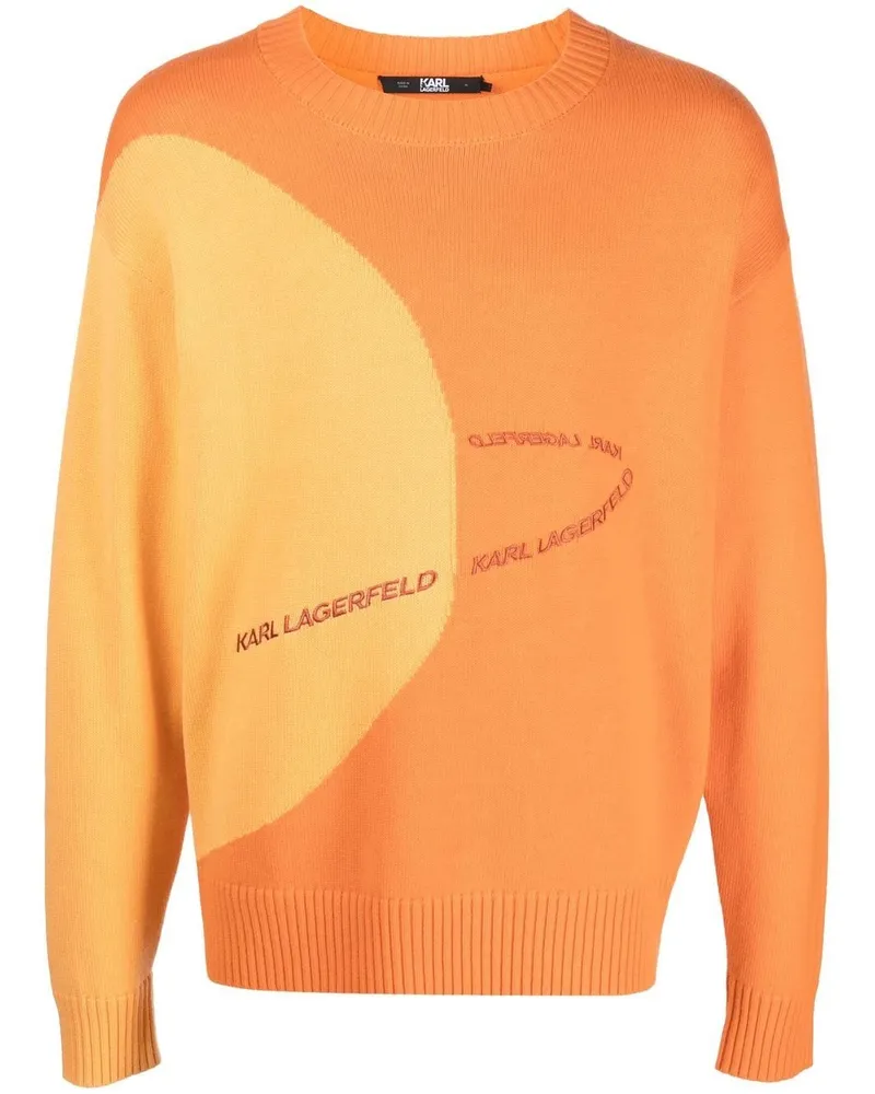 Karl Lagerfeld Mars Pullover mit Logo - Orange Orange