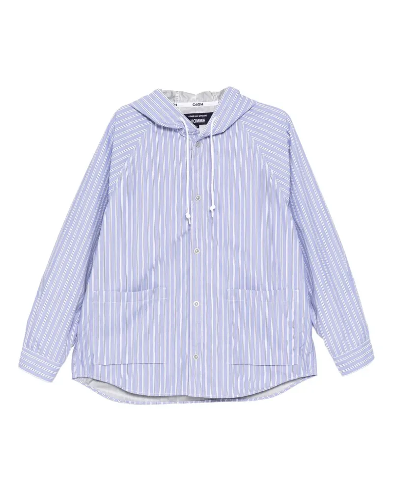 Comme des Garçons Gestreifter Hoodie - Blau Blau