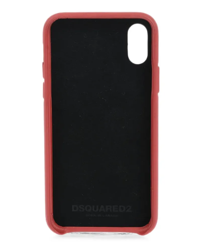 Dsquared2 iPhone X-Hülle mit Logo-Print - Rot Rot